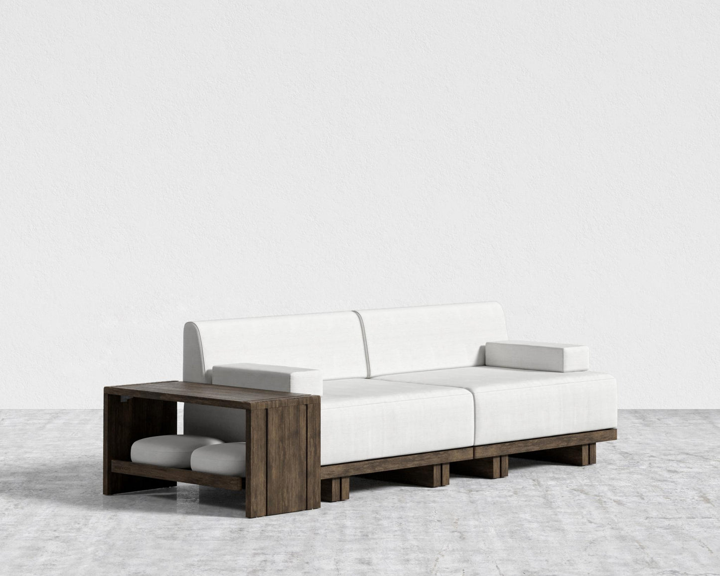 Kyoto Modular Sofa - Kyoto Truffle - Deep-cut, Performance Linen - Swan