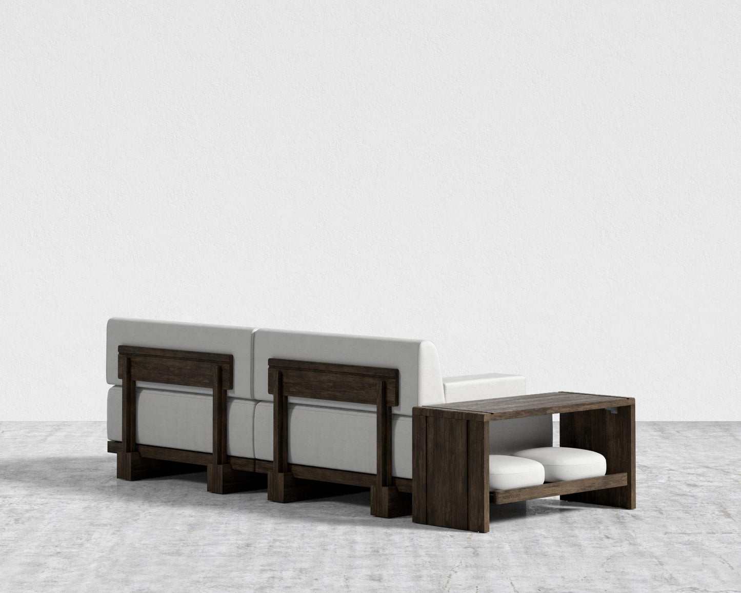 Kyoto Modular Sofa - Kyoto Truffle - Deep-cut, Performance Linen - Swan