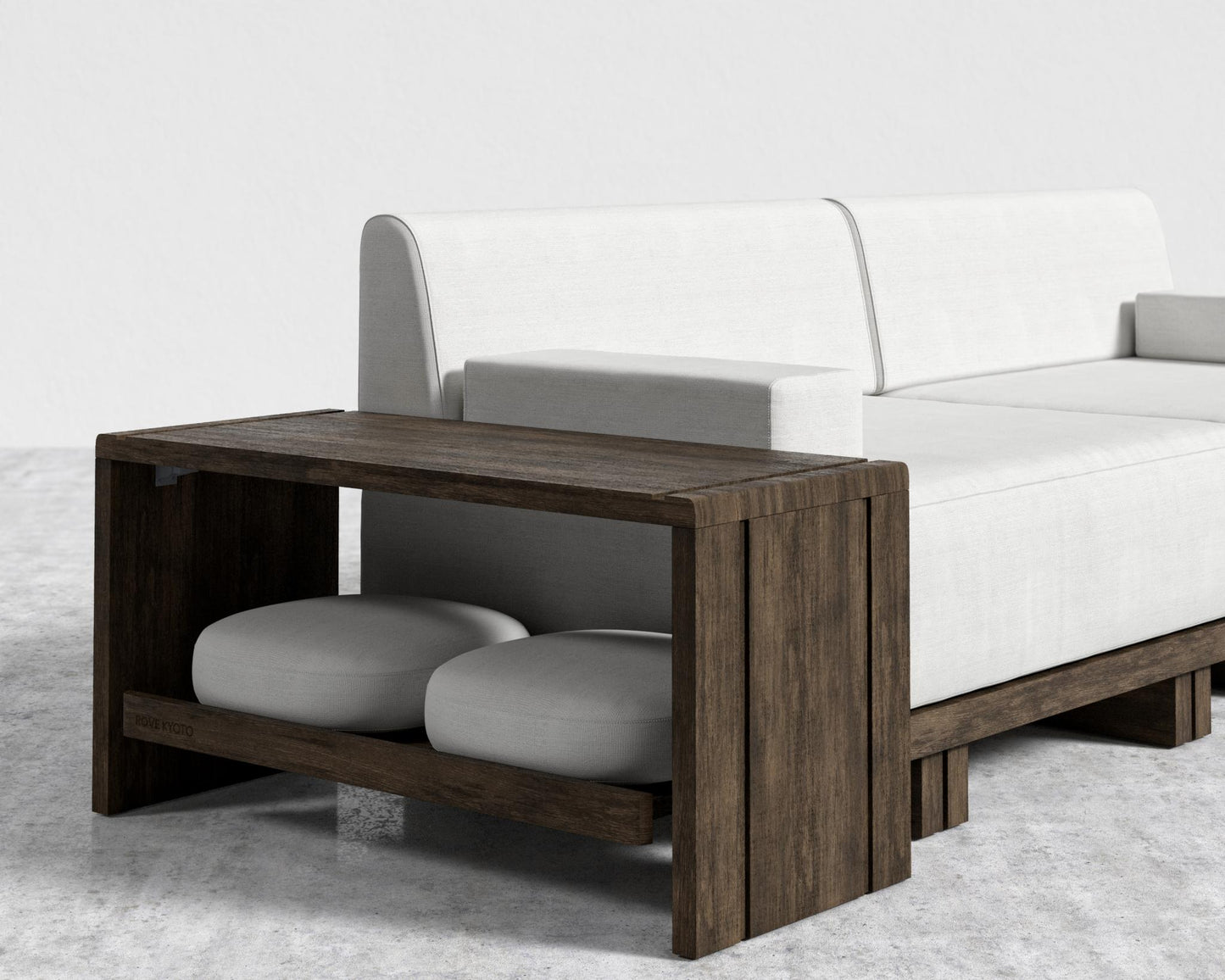 Kyoto Modular Sofa - Kyoto Truffle - Deep-cut, Performance Linen - Swan