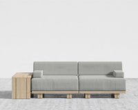 Kyoto Modular Sofa - Kyoto Truffle - Deep-cut, Performance Linen - Dove