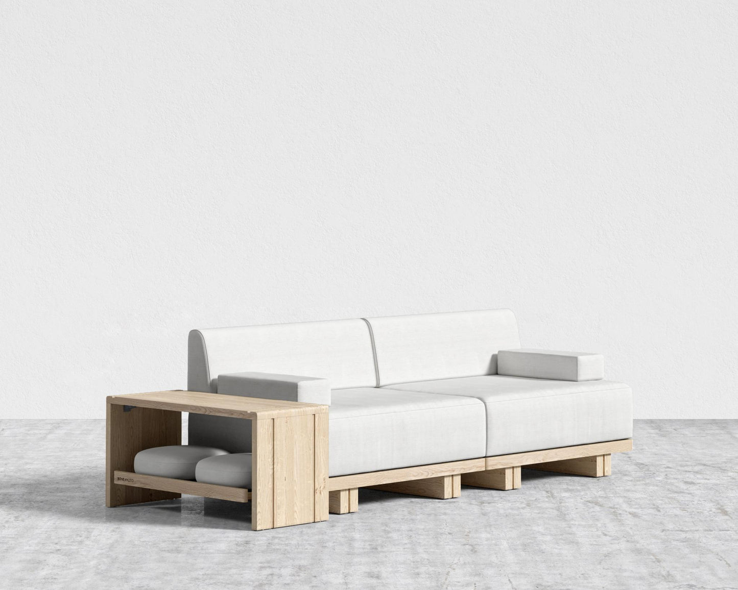 Kyoto Modular Sofa - Kyoto Truffle - Deep-cut, Performance Linen - Swan