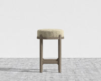 Lana Counter Stool - Grey Oak, Shearling - Almond