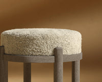 Lana Counter Stool - Grey Oak, Shearling - Almond