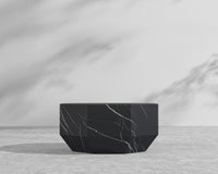 Leia Coffee Table - 29" x 29", Black Pietra Ceramic
