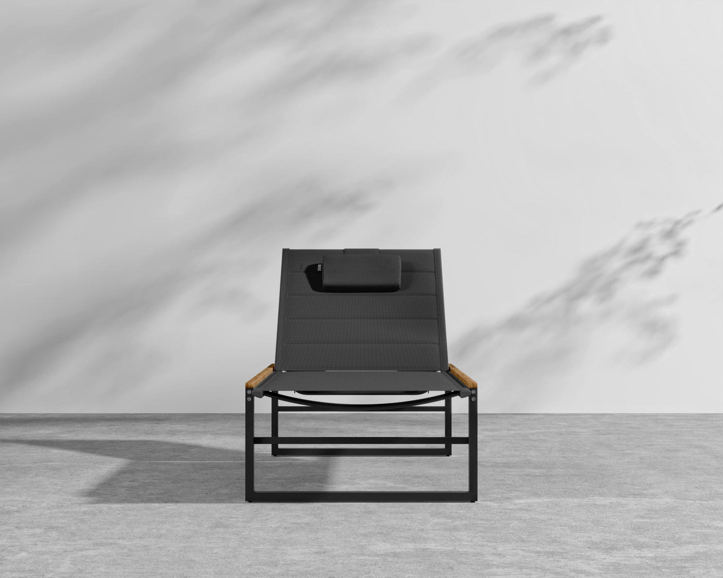 Linnea Outdoor Lounger - Black, Teak