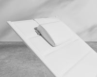 Linnea Outdoor Lounger - White, Teak