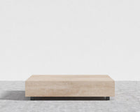 Liza Coffee Table - Black - Liza Outdoor, 40" x 40" | 102 x 102cm, Travertine Ceramic