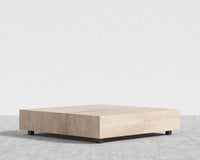 Liza Coffee Table - Black - Liza Outdoor, 40" x 40" | 102 x 102cm, Travertine Ceramic