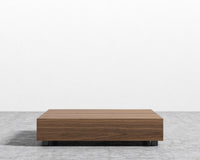 Liza Coffee Table - Walnut - 40" x 40" | 102 x 102cm, Black Metal, Walnut Veneer