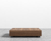 Liza Coffee Table - Walnut - 40" x 40" | 102 x 102cm, Black Metal, Walnut Veneer