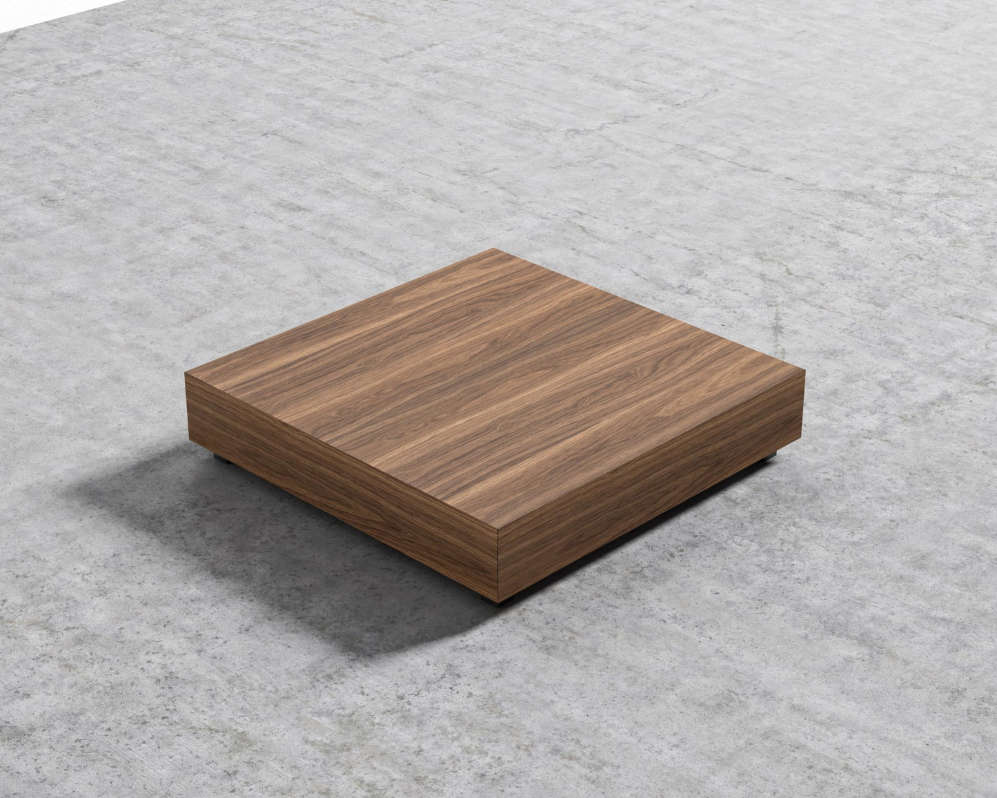 Liza Coffee Table - Walnut - 40" x 40" | 102 x 102cm, Black Metal, Walnut Veneer