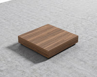 Liza Coffee Table - Walnut - 40" x 40" | 102 x 102cm, Black Metal, Walnut Veneer