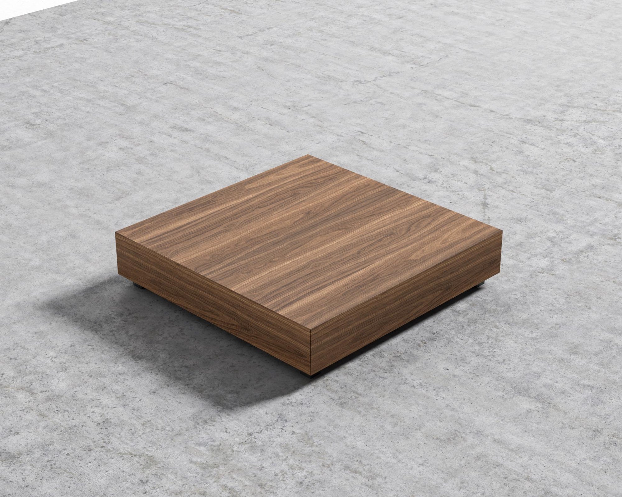 Liza Coffee Table - Walnut - 40" x 40" | 102 x 102cm, Black Metal, Walnut Veneer