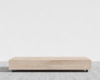 Liza Coffee Table - Black - Liza Outdoor, 40" x 40" | 102 x 102cm, Travertine Ceramic