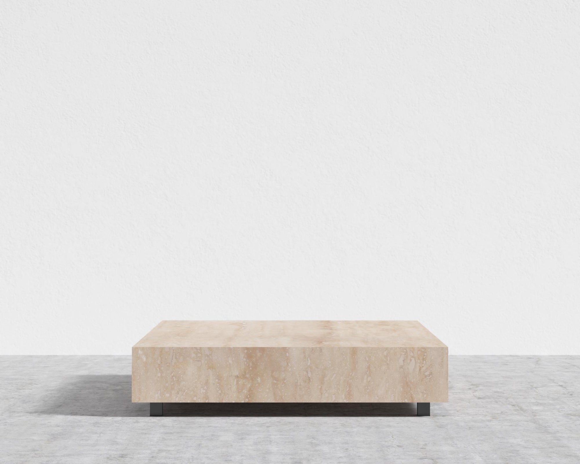 Liza Coffee Table - Black - Liza Outdoor, 40" x 40" | 102 x 102cm, Travertine Ceramic