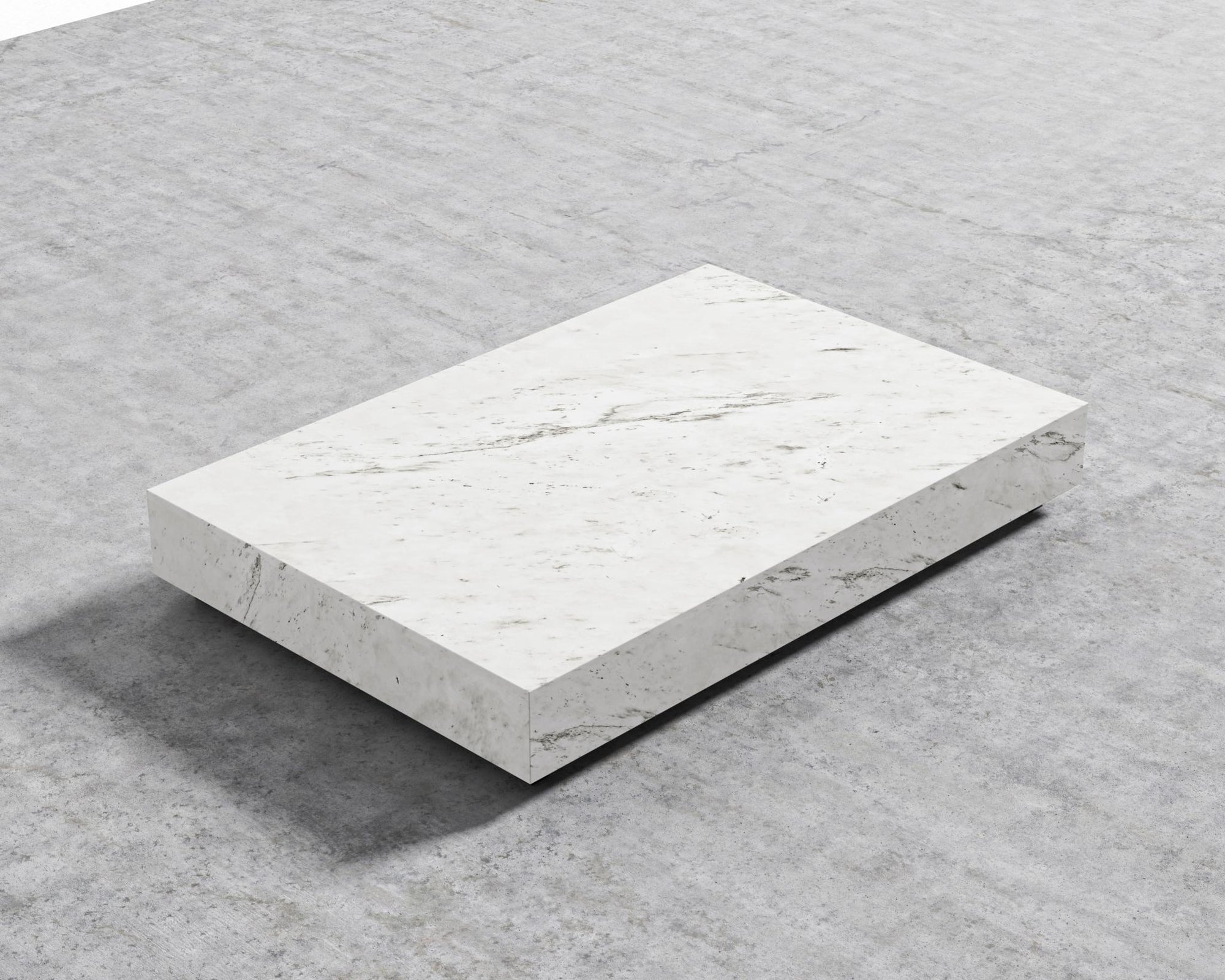 Liza Coffee Table - Marble - 40" x 40" | 102 x 102cm, Matte Black - Liza Coffee Table, White Carrara Marble