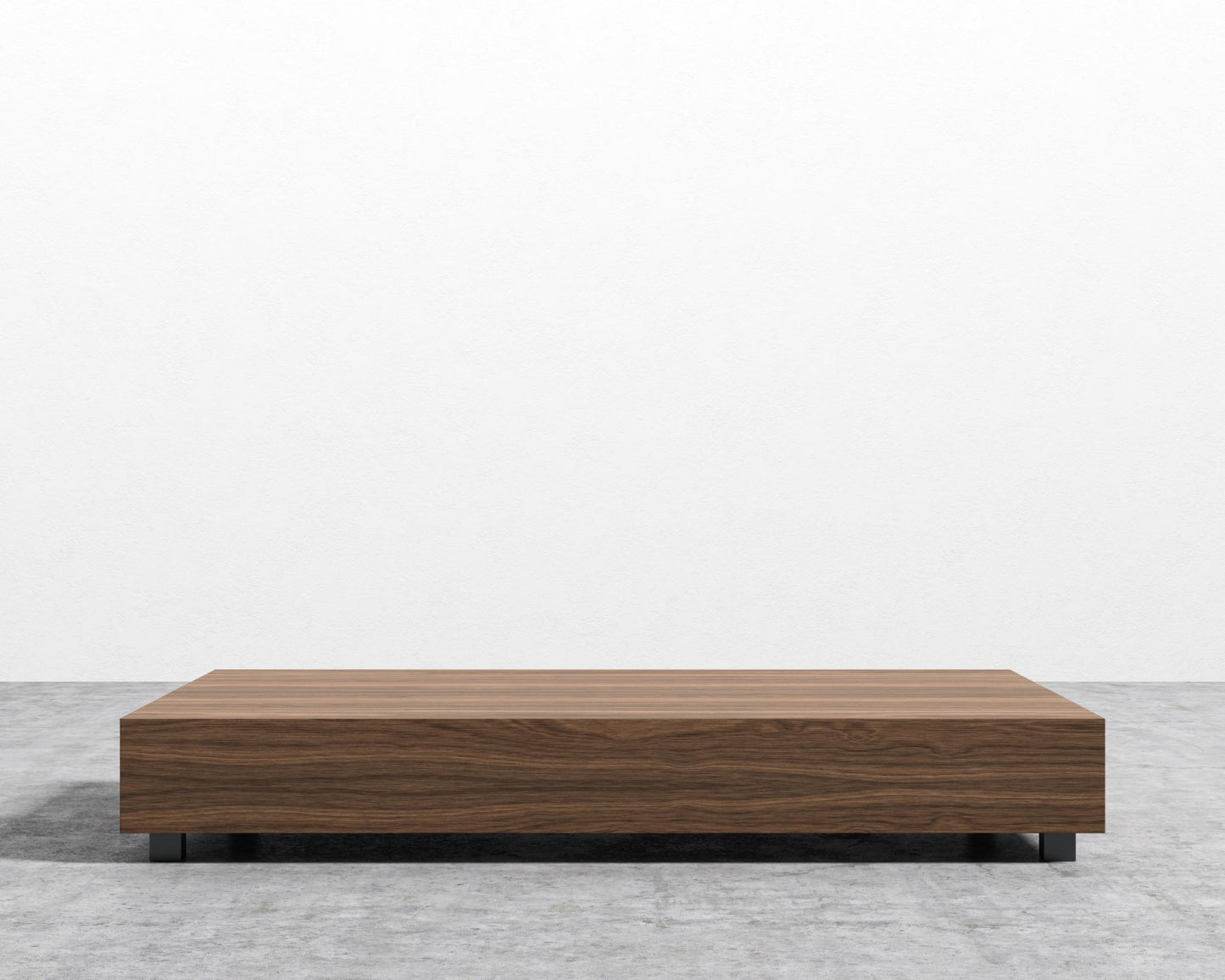 Liza Coffee Table - Walnut - 40" x 60" | 102 x 152cm, Black Metal, Walnut Veneer