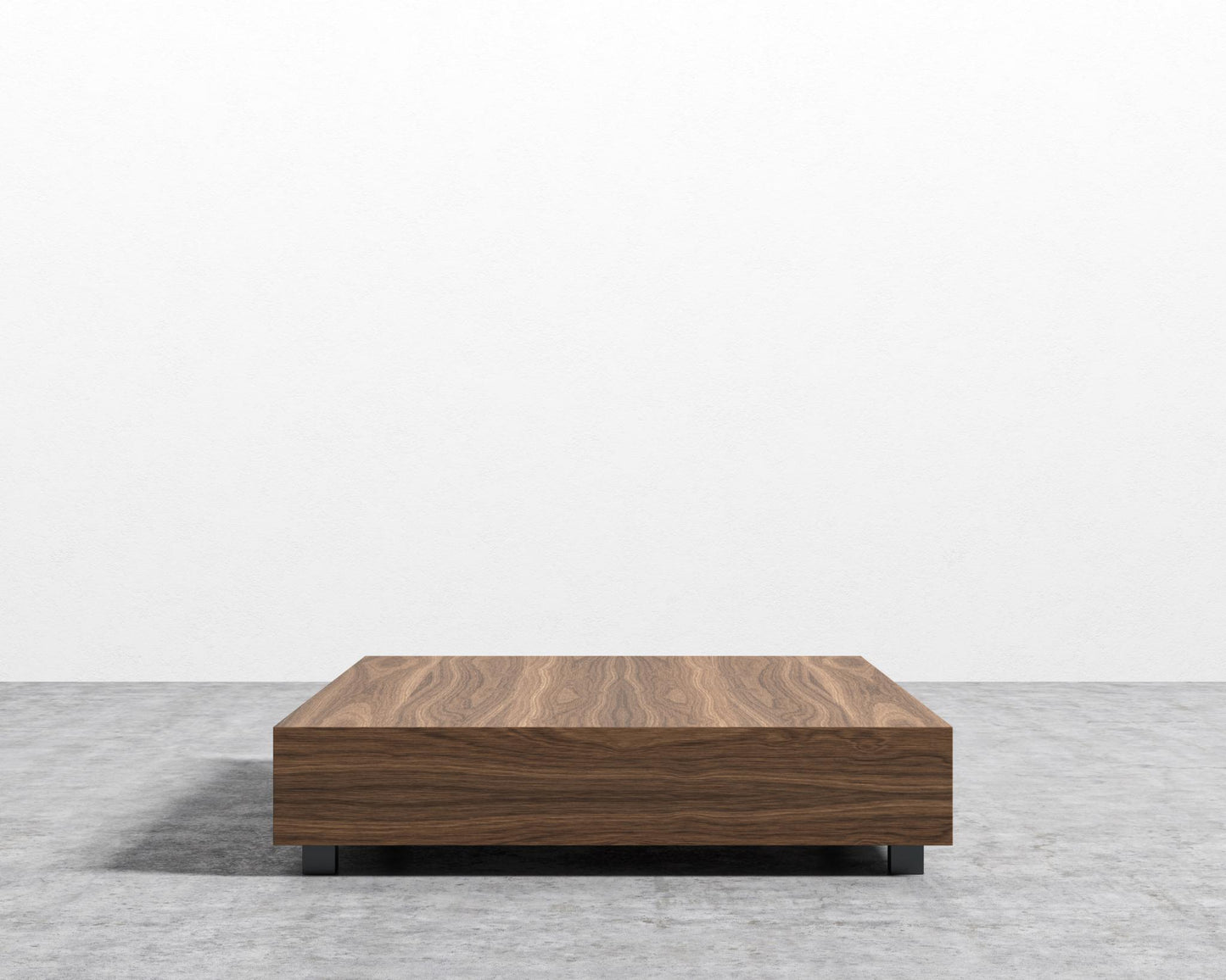 Liza Coffee Table - Walnut - 40" x 60" | 102 x 152cm, Black Metal, Walnut Veneer