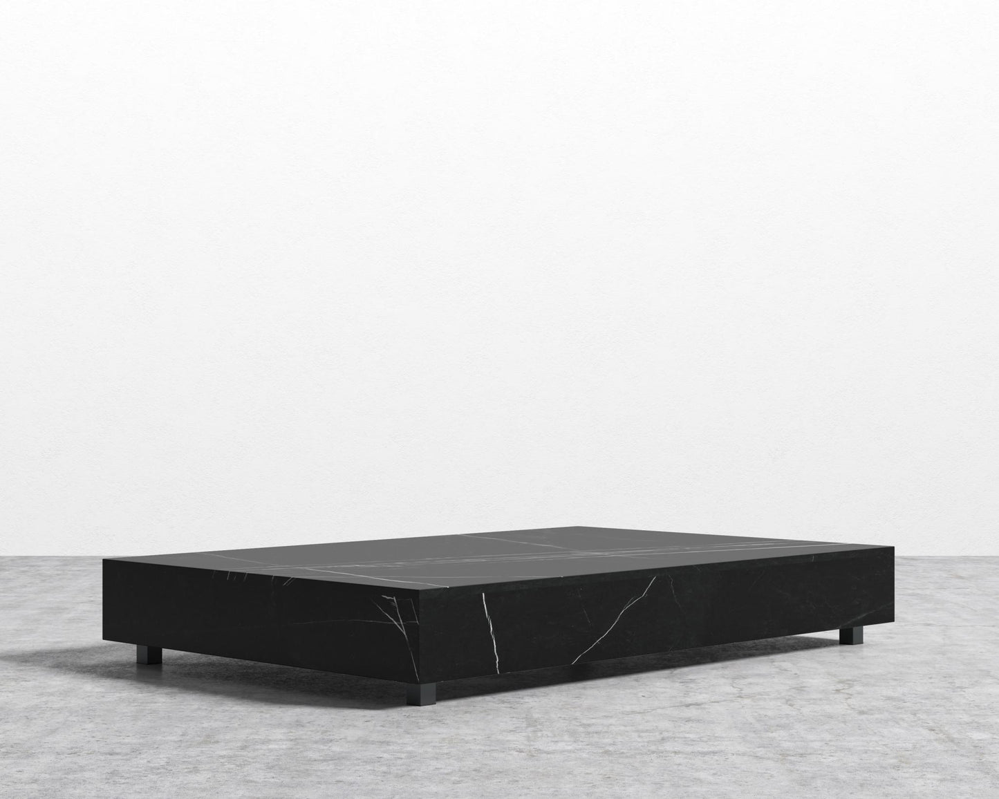 Liza Coffee Table - Marble - 40" x 40" | 102 x 102cm, Matte Black - Liza Coffee Table, Black Marble