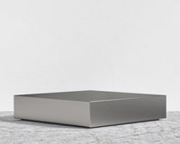 Liza Coffee Table - Brushed Stainless Steel - 40" x 40" | 102 x 102cm, Brushed Stainless Steel