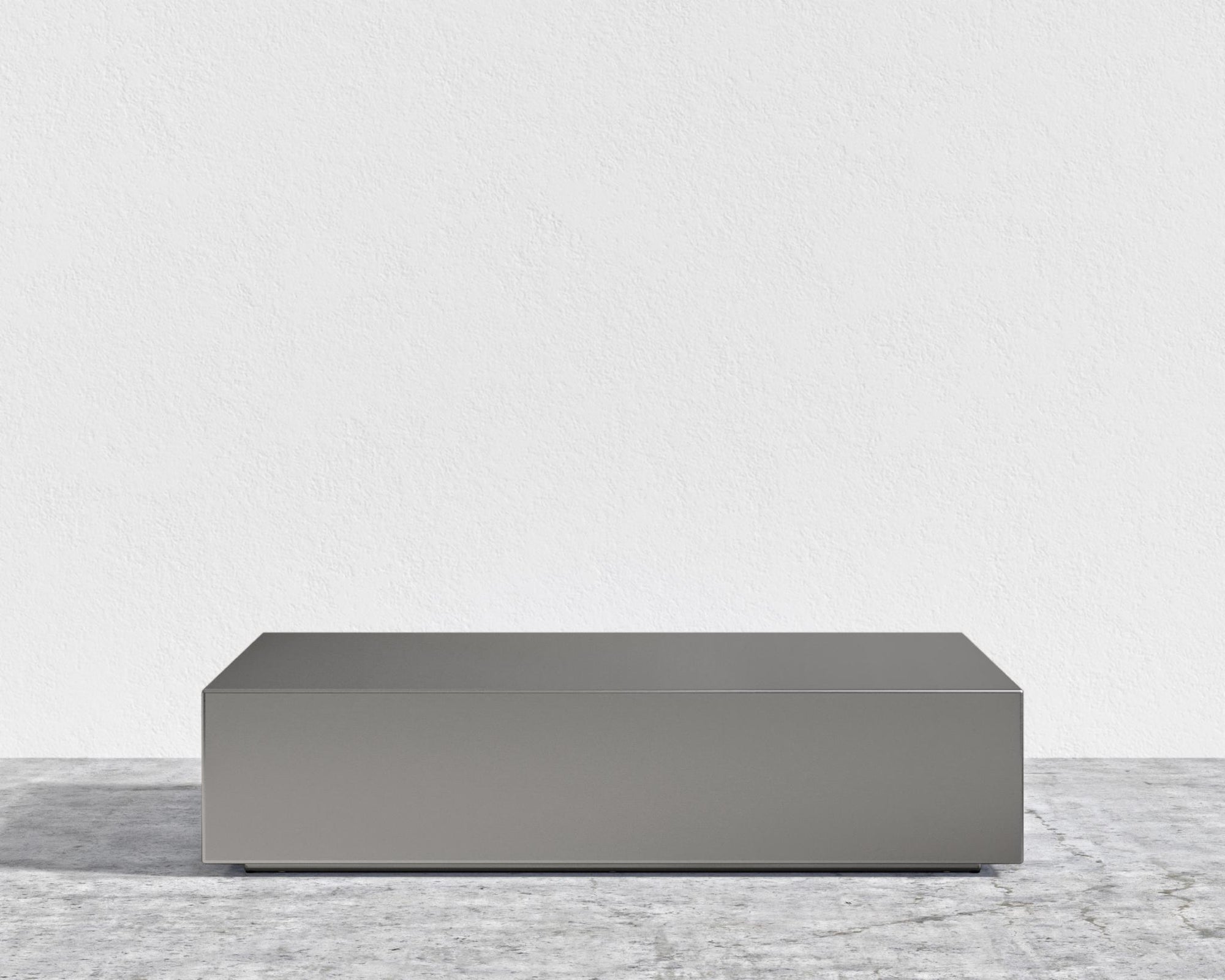 Liza Coffee Table - Brushed Stainless Steel - 40" x 40" | 102 x 102cm, Brushed Stainless Steel
