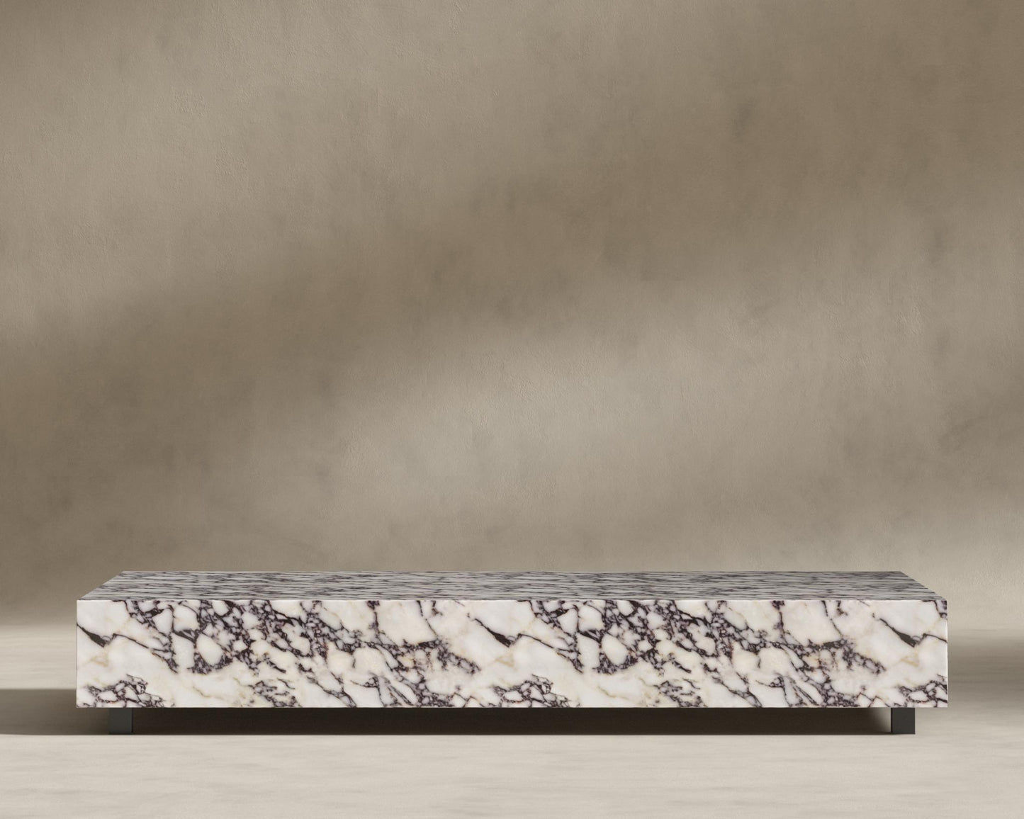 Liza Coffee Table - Marble (Black Label) - 40" x 40" | 102 x 102cm, Matte Black - Liza Coffee Table, Viola Marble