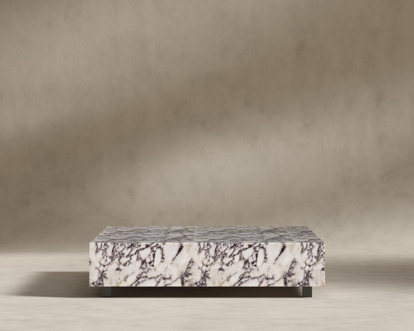 Liza Coffee Table - Marble (Black Label) - 40" x 40" | 102 x 102cm, Matte Black - Liza Coffee Table, Viola Marble