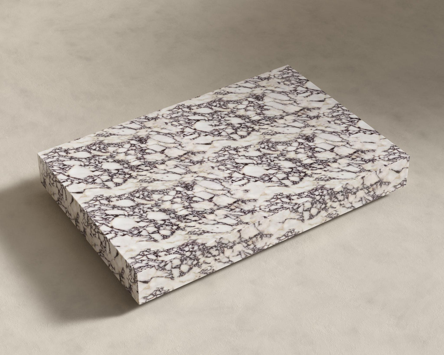 Liza Coffee Table - Marble (Black Label) - 40" x 40" | 102 x 102cm, Matte Black - Liza Coffee Table, Viola Marble