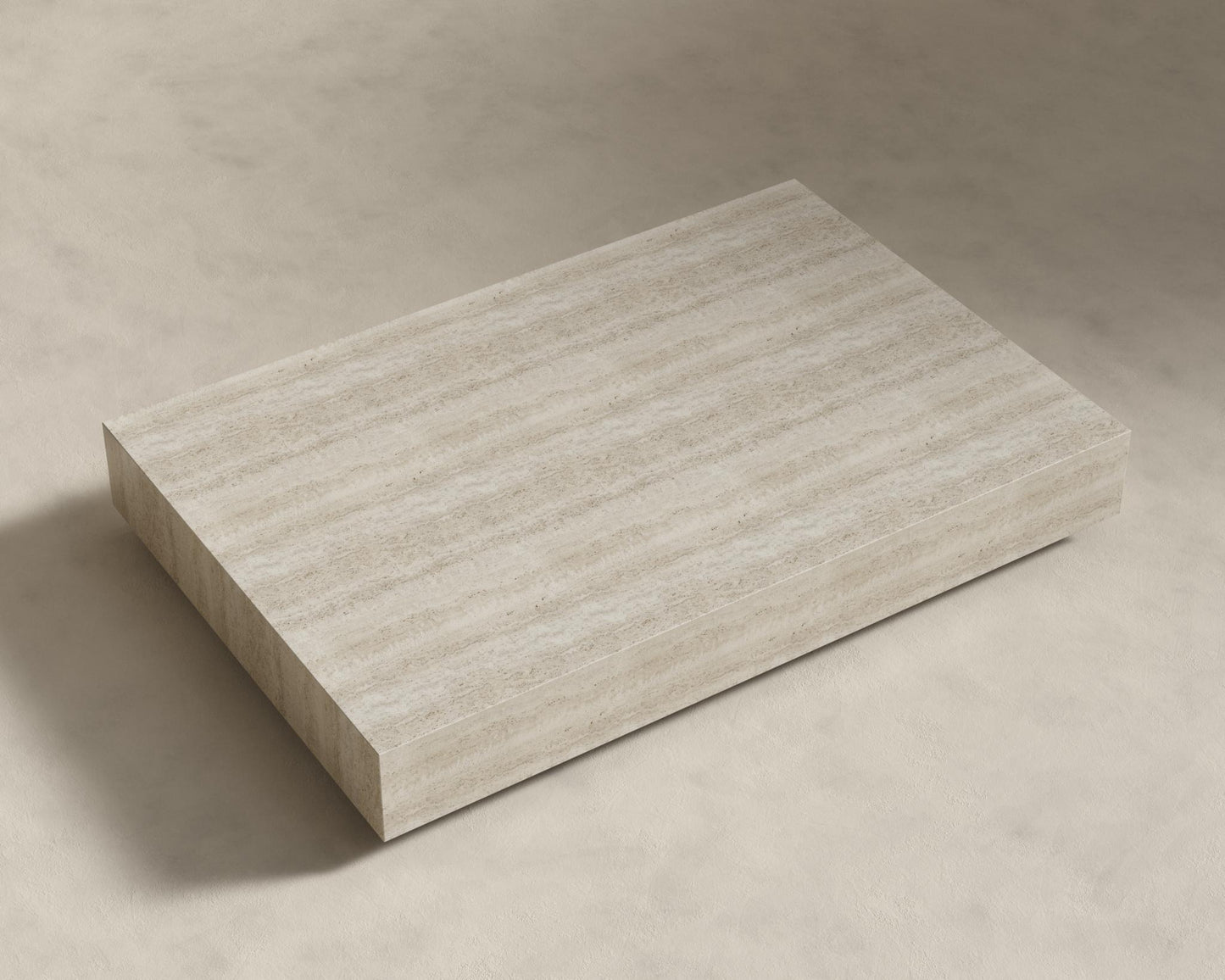 Liza Coffee Table - Marble (Black Label) - 40" x 40" | 102 x 102cm, Matte Black - Liza Coffee Table, White Travertine