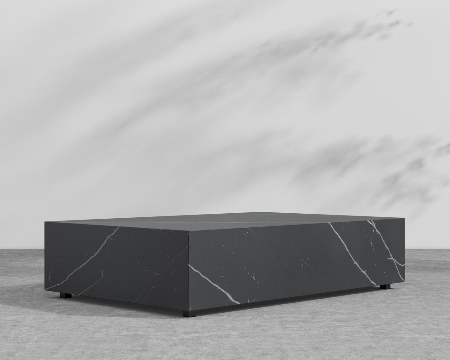 Liza Coffee Table Grande - Black - Liza Outdoor, 40" x 40" | 102 x 102cm, Black Pietra Ceramic