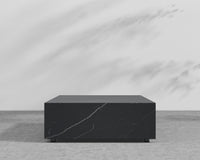 Liza Coffee Table Grande - Black - Liza Outdoor, 40" x 40" | 102 x 102cm, Black Pietra Ceramic