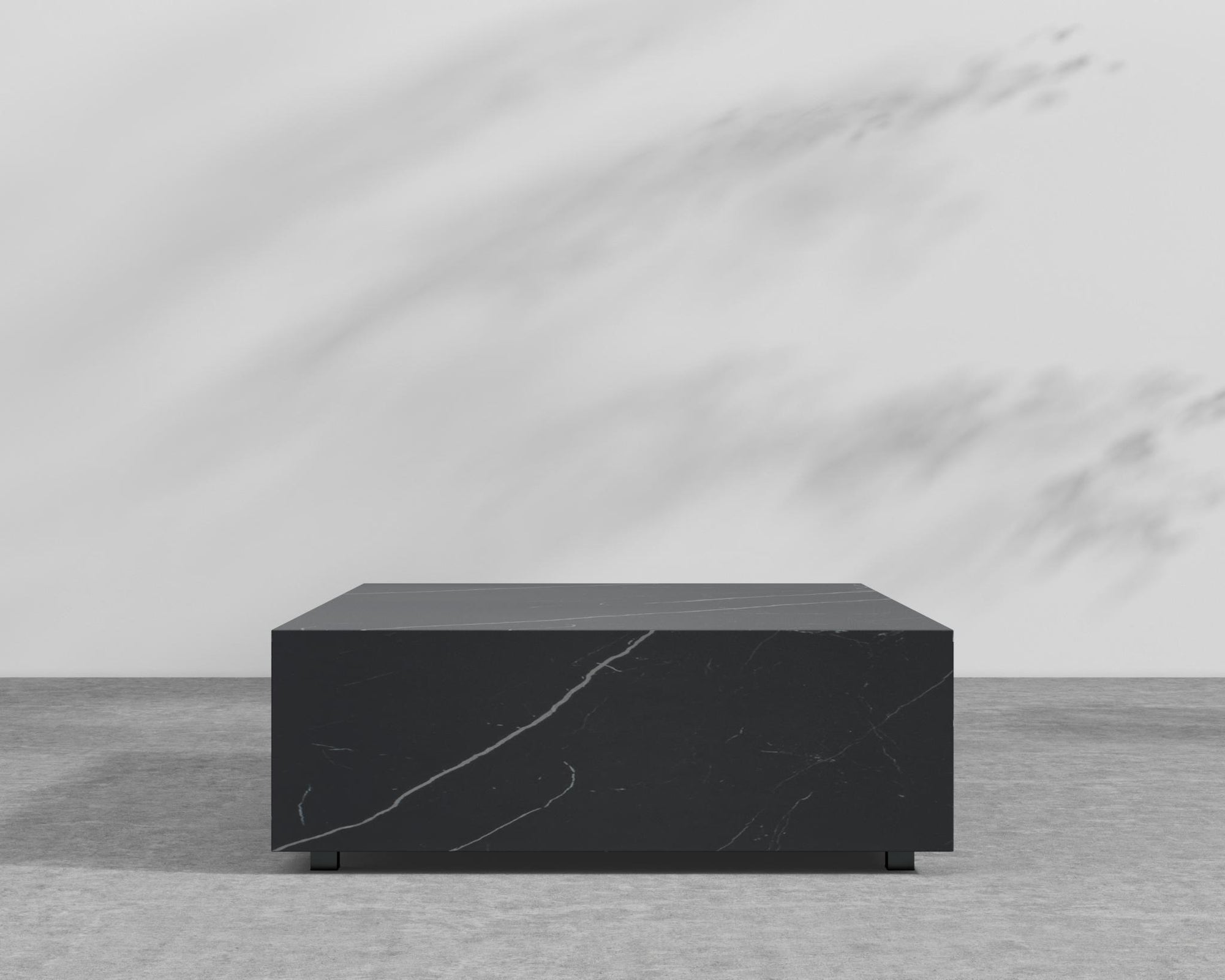 Liza Coffee Table Grande - Black - Liza Outdoor, 40" x 40" | 102 x 102cm, Black Pietra Ceramic