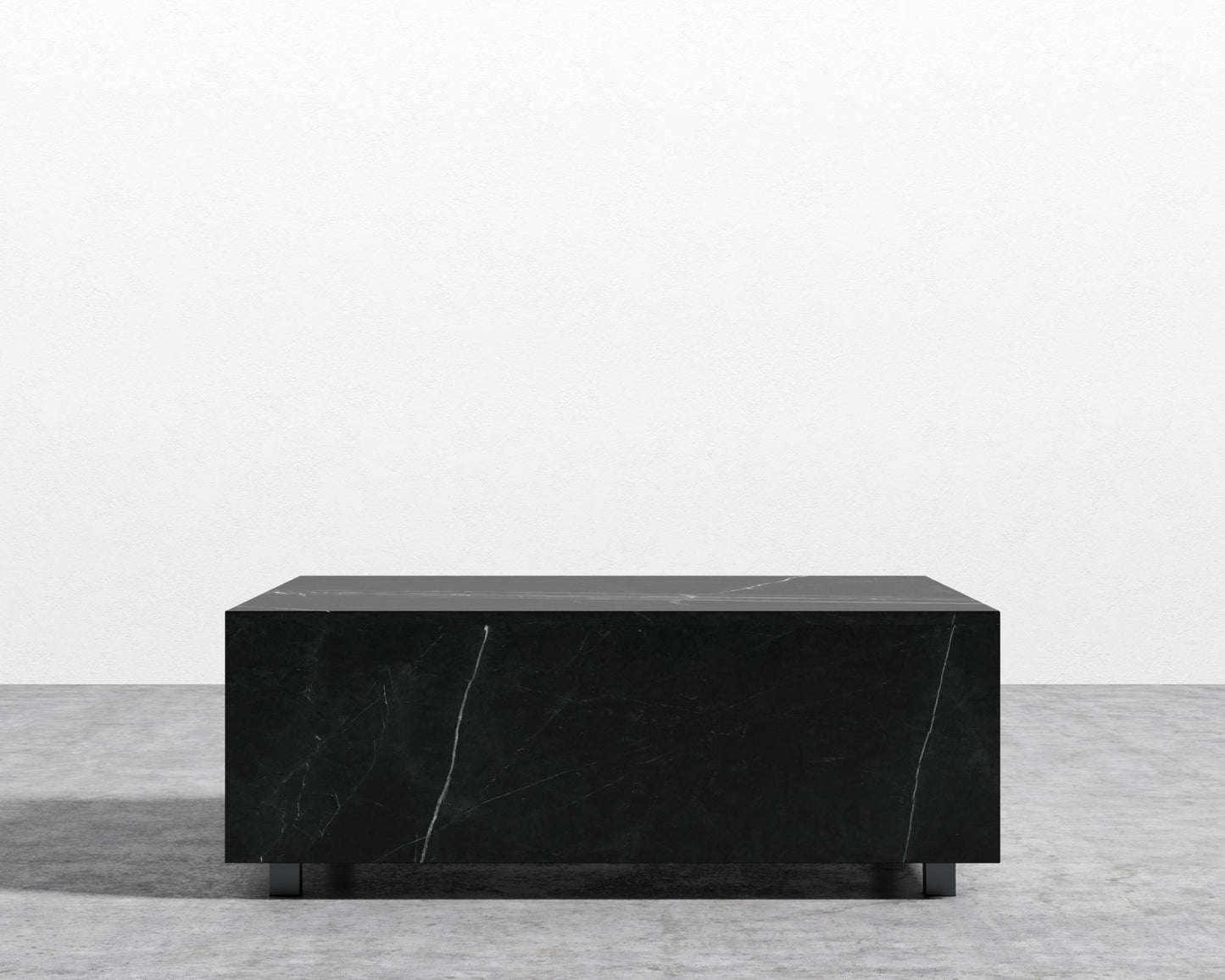 Liza Coffee Table Grande - Marble - 40" x 40" | 102 x 102cm, Matte Black - Liza Coffee Table, Black Marble