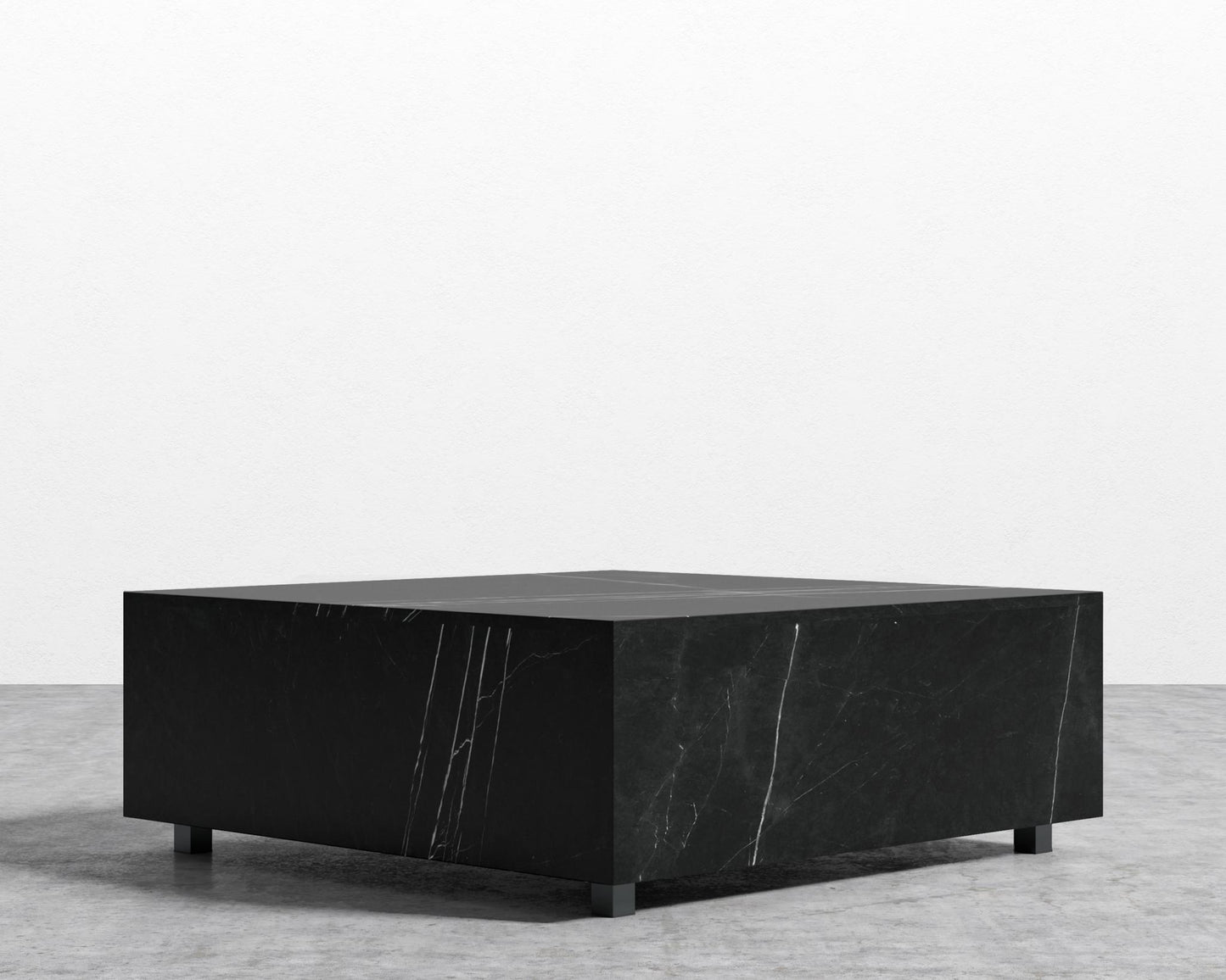 Liza Coffee Table Grande - Marble - 40" x 40" | 102 x 102cm, Matte Black - Liza Coffee Table, Black Marble