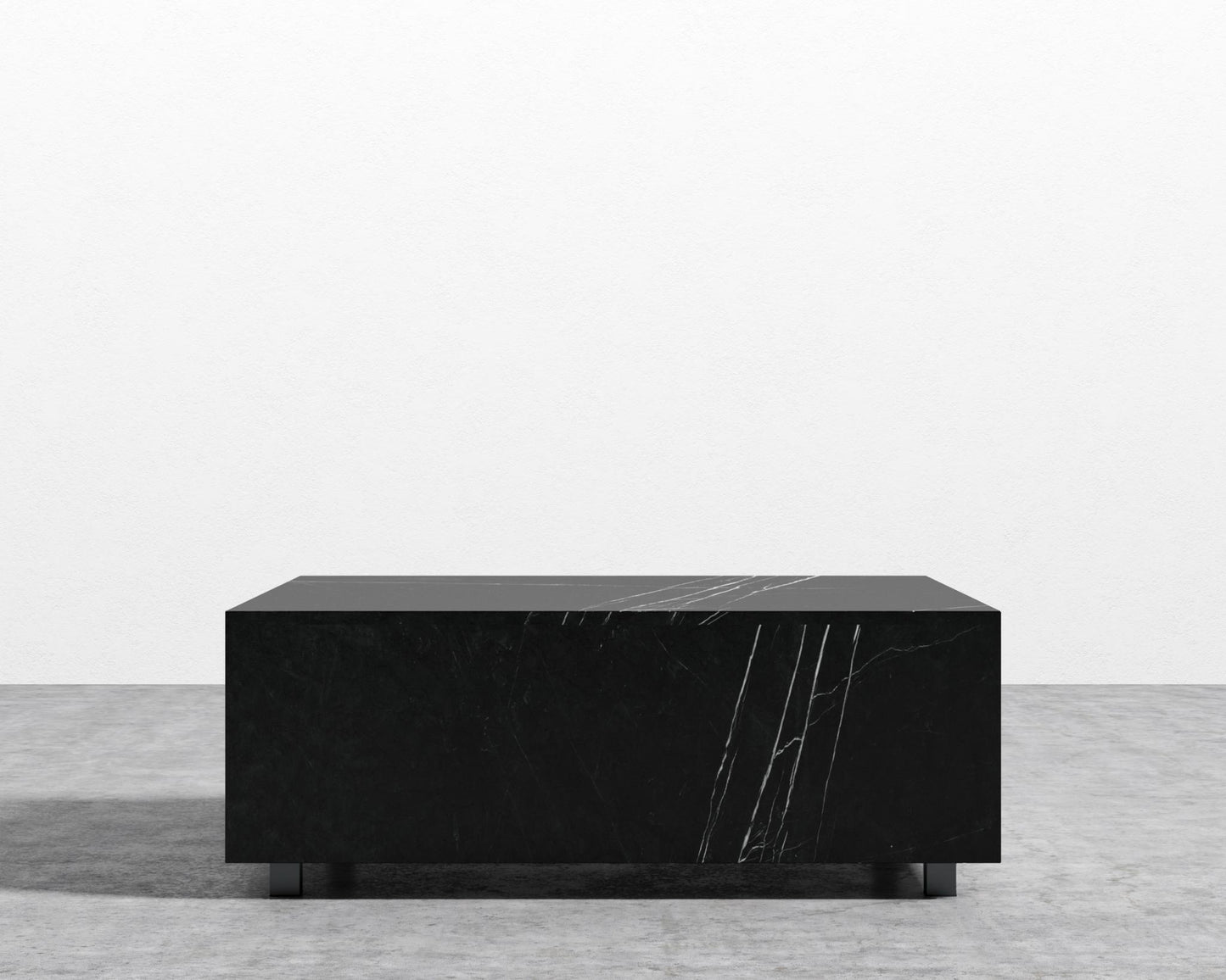 Liza Coffee Table Grande - Marble - 40" x 40" | 102 x 102cm, Matte Black - Liza Coffee Table, Black Marble