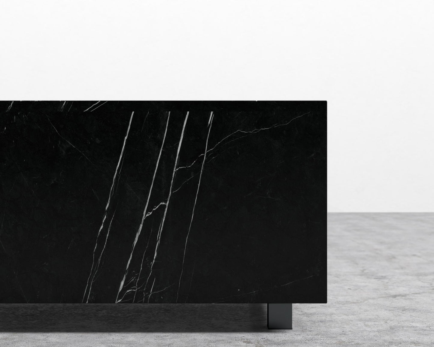 Liza Coffee Table Grande - Marble - 40" x 40" | 102 x 102cm, Matte Black - Liza Coffee Table, Black Marble