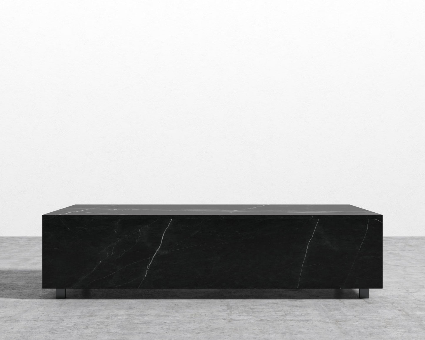 Liza Coffee Table Grande - Marble - 40" x 40" | 102 x 102cm, Matte Black - Liza Coffee Table, Black Marble