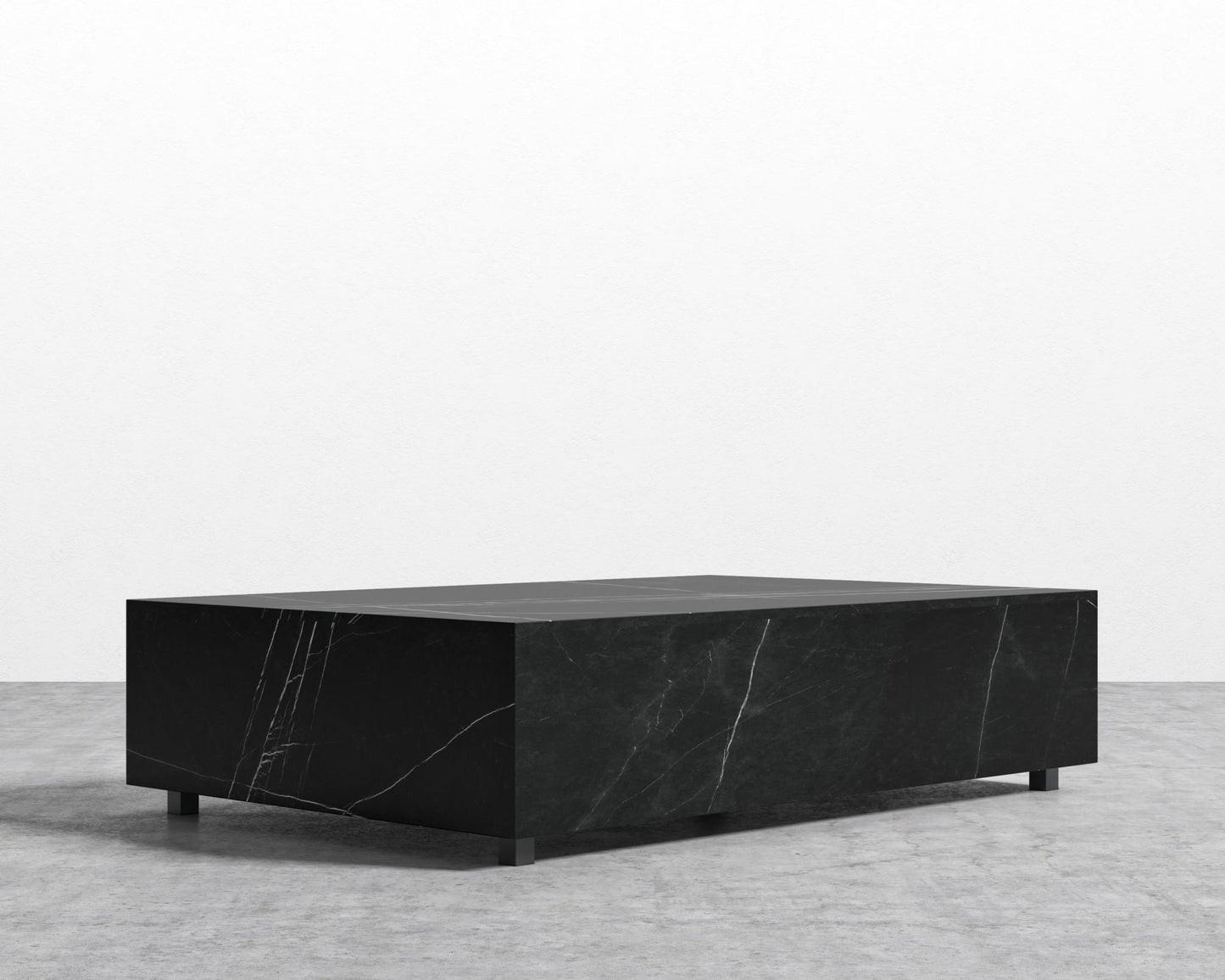 Liza Coffee Table Grande - Marble - 40" x 40" | 102 x 102cm, Matte Black - Liza Coffee Table, Black Marble