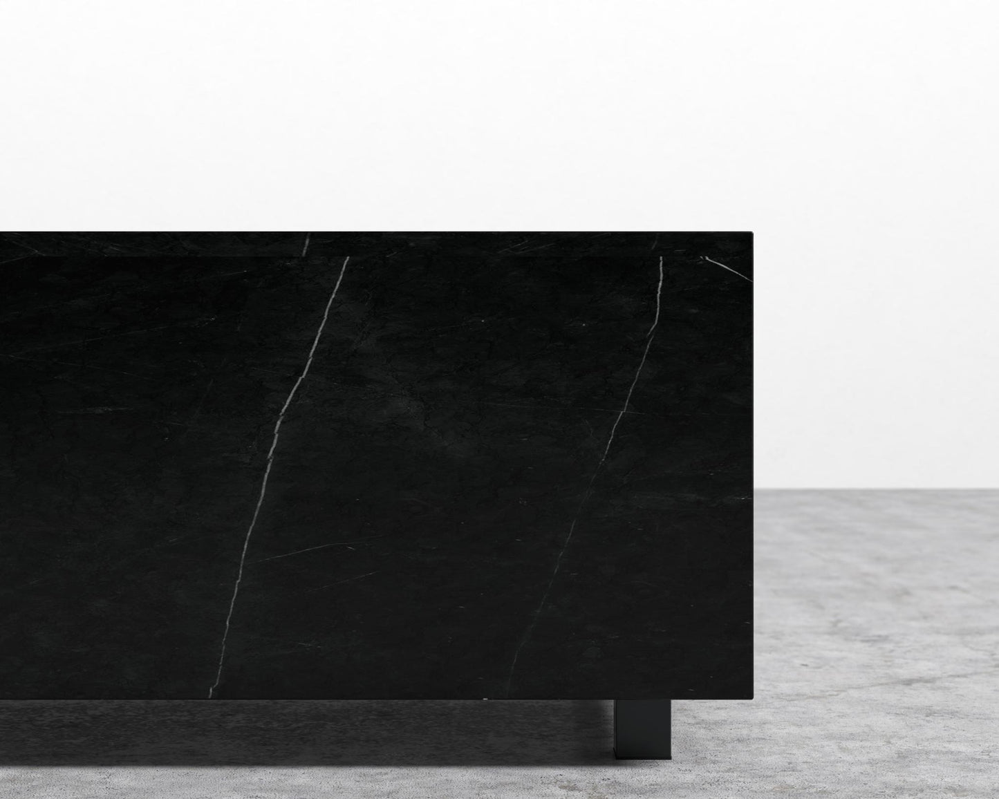 Liza Coffee Table Grande - Marble - 40" x 40" | 102 x 102cm, Matte Black - Liza Coffee Table, Black Marble