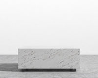 Liza Coffee Table Grande - Marble - 40" x 60" | 102 x 152cm, Matte Black - Liza Coffee Table, White Carrara Marble