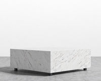 Liza Coffee Table Grande - Marble - 40" x 60" | 102 x 152cm, Matte Black - Liza Coffee Table, White Carrara Marble