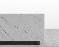 Liza Coffee Table Grande - Marble - 40" x 60" | 102 x 152cm, Matte Black - Liza Coffee Table, White Carrara Marble