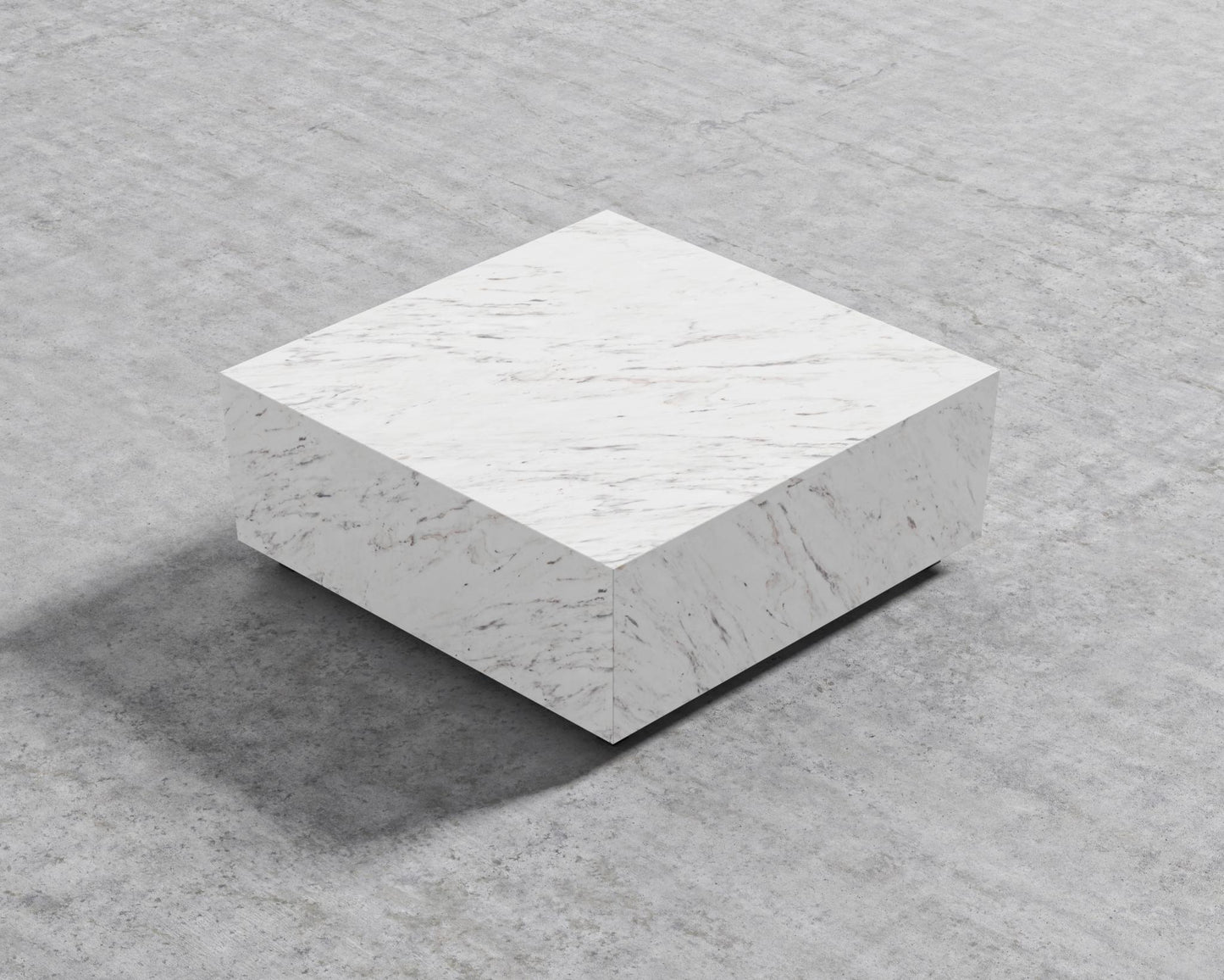 Liza Coffee Table Grande - Marble - 40" x 60" | 102 x 152cm, Matte Black - Liza Coffee Table, White Carrara Marble