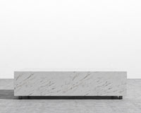 Liza Coffee Table Grande - Marble - 40" x 60" | 102 x 152cm, Matte Black - Liza Coffee Table, White Carrara Marble