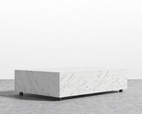 Liza Coffee Table Grande - Marble - 40" x 60" | 102 x 152cm, Matte Black - Liza Coffee Table, White Carrara Marble