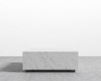 Liza Coffee Table Grande - Marble - 40" x 60" | 102 x 152cm, Matte Black - Liza Coffee Table, White Carrara Marble