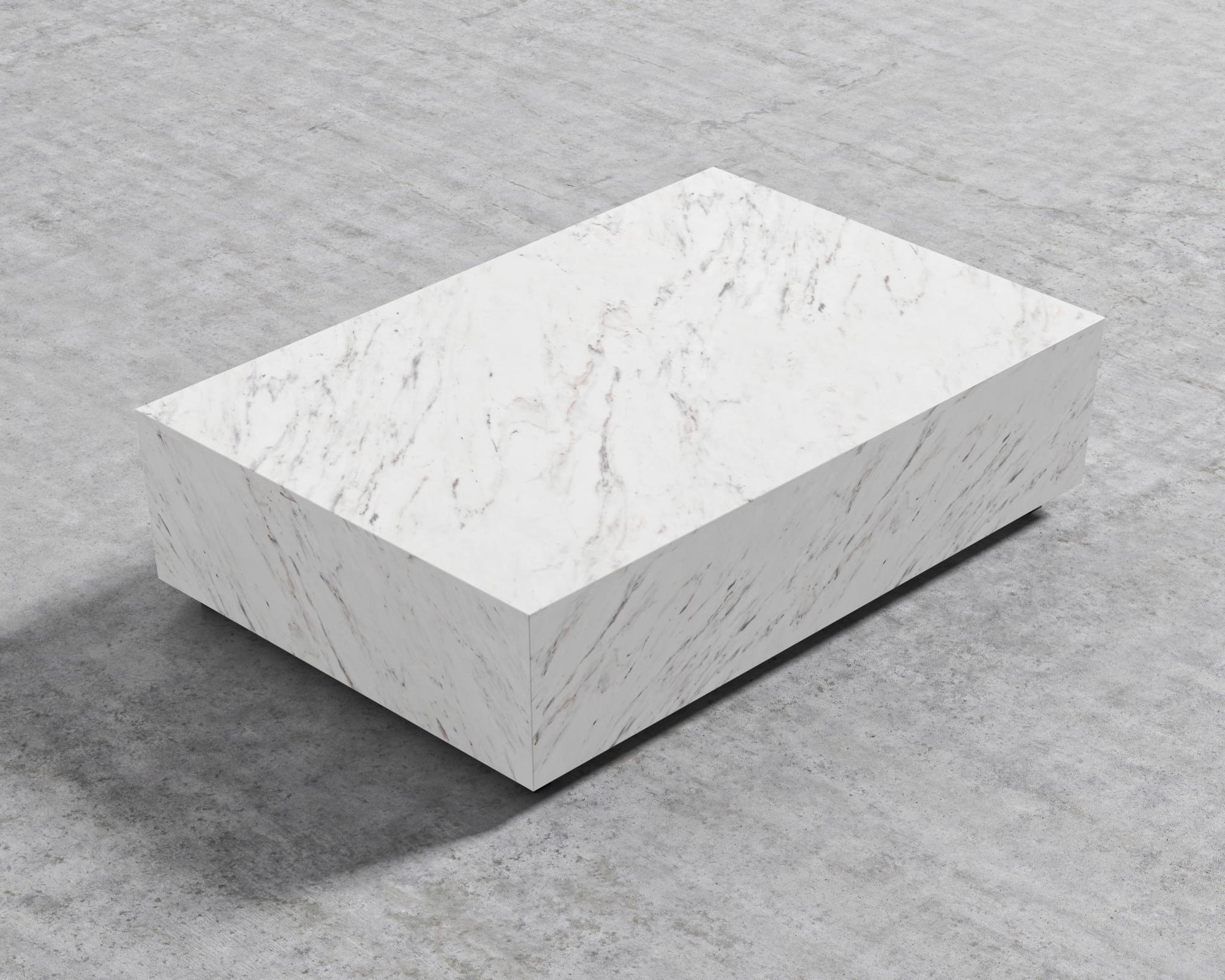 Liza Coffee Table Grande - Marble - 40" x 60" | 102 x 152cm, Matte Black - Liza Coffee Table, White Carrara Marble