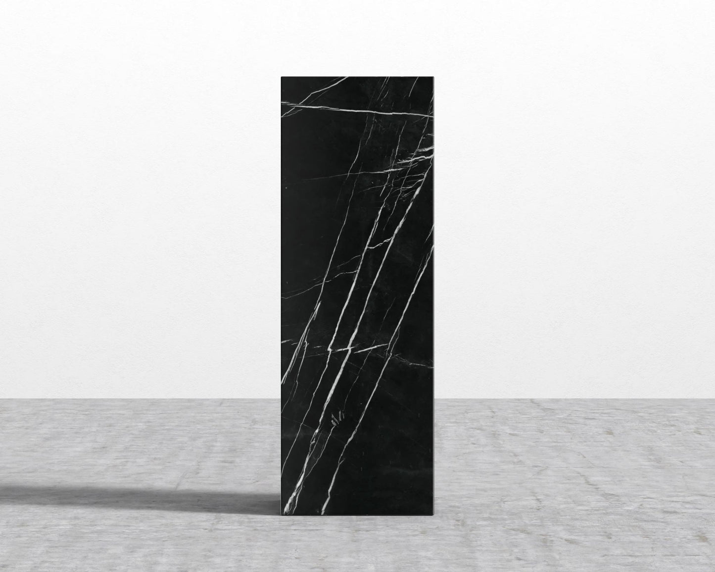 Liza Pedestal - Marble - Large, Black Marble