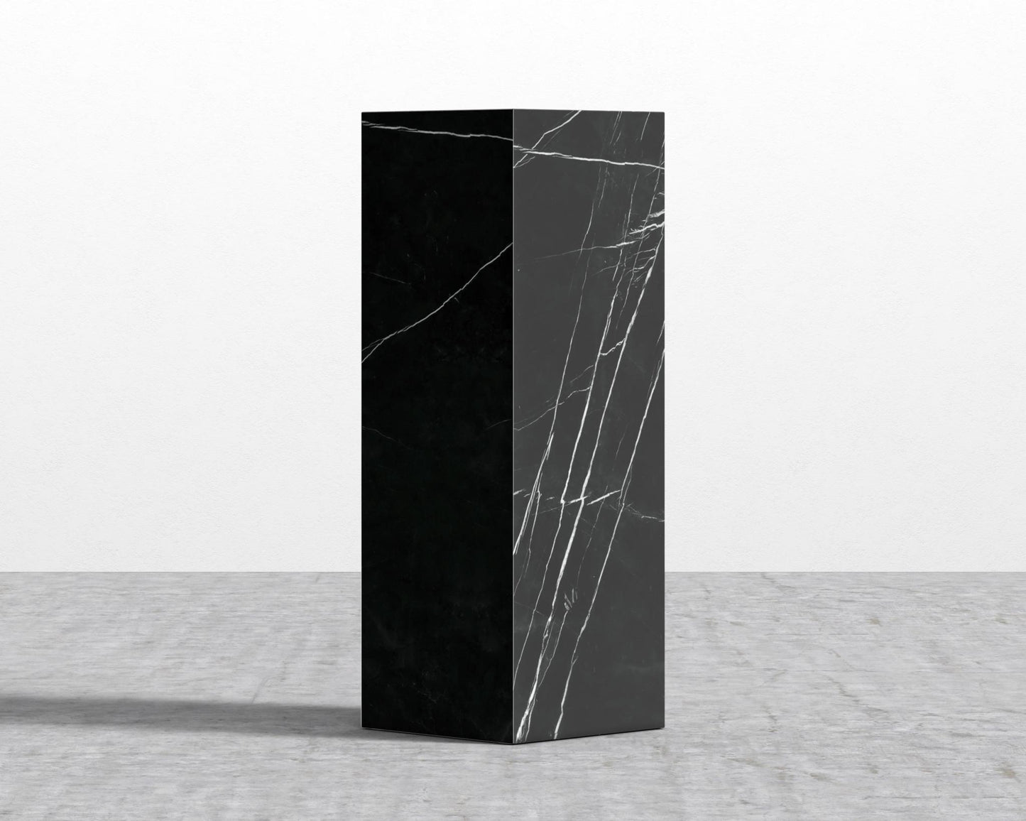 Liza Pedestal - Marble - Large, Black Marble
