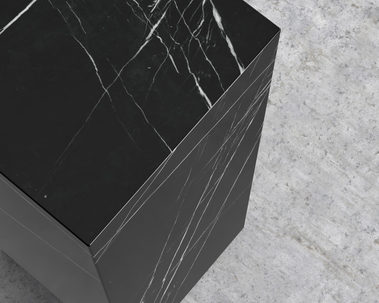 Liza Pedestal - Marble - Large, Black Marble